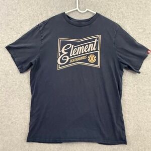 Element Skateboards Regular Fit Logo Graphic T-Shirt Men's XL Navy Blue